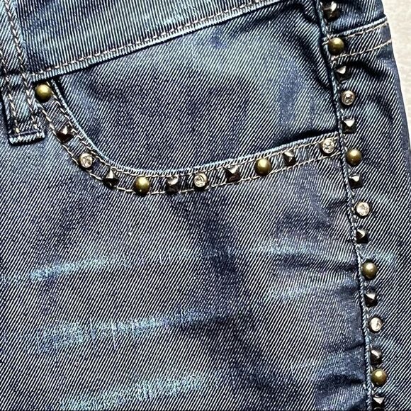 WILLIAM RAST Dark Wash Low Rise Skinny studded jeans Size 28 - Picture 9 of 14
